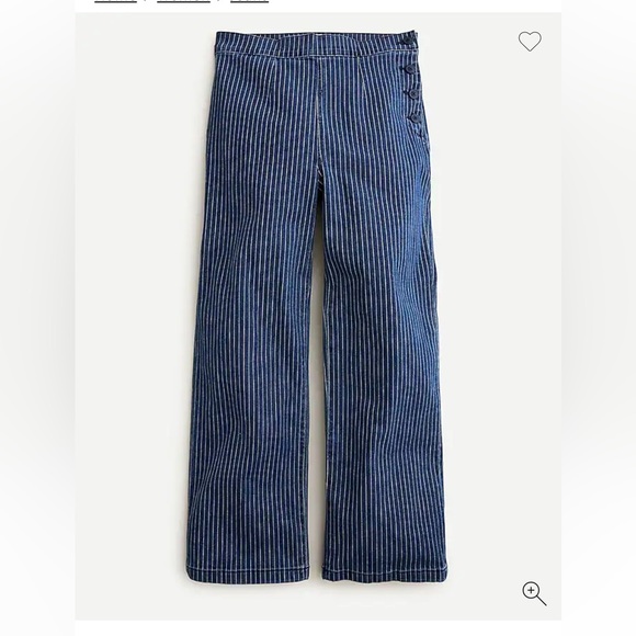 J crew Slim wide-leg sailor jean in stripe - Picture 1 of 6